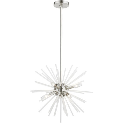 Uptown 6 Light 20 inch Brushed Nickel Pendant Chandelier Ceiling Light