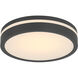 Soltra LED 13 inch Matte Black Flush Mount Ceiling Light