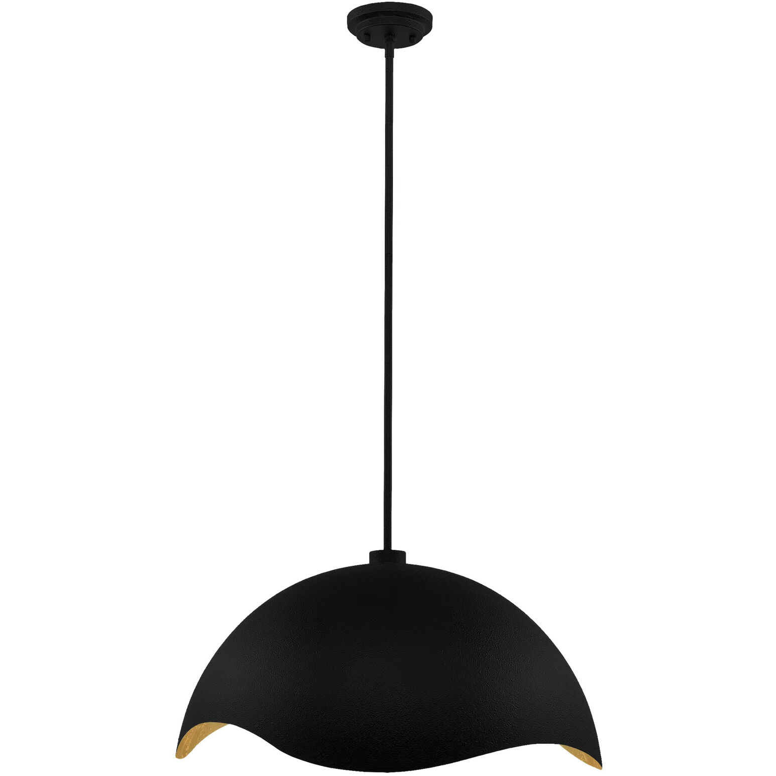 Eclos 1 Light 23.88 inch Sand Coal With Gold Leaf Inside Pendant Ceiling Light