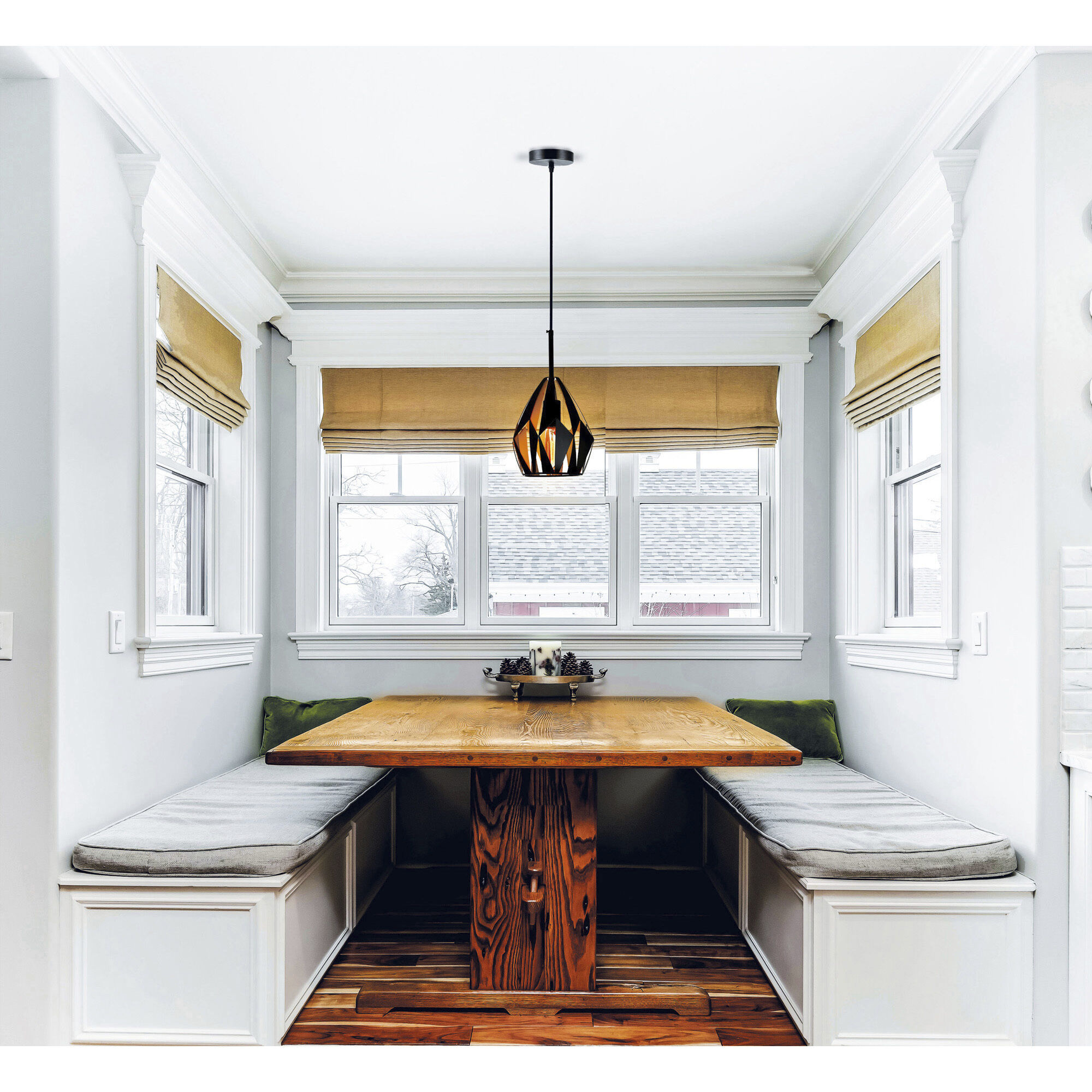 Oxide 1 Light 16 inch Black and Copper Down Pendant Ceiling Light