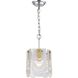 Darjeeling 1 Light 8.5 inch Polished Chrome with Clear Mini Pendant Ceiling Light