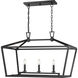 Townsend 3 Light 32 inch Classic Bronze Linear Chandelier Ceiling Light, Essentials