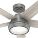 Burroughs 52 inch Matte Silver with Light Gray Oak Blades Ceiling Fan