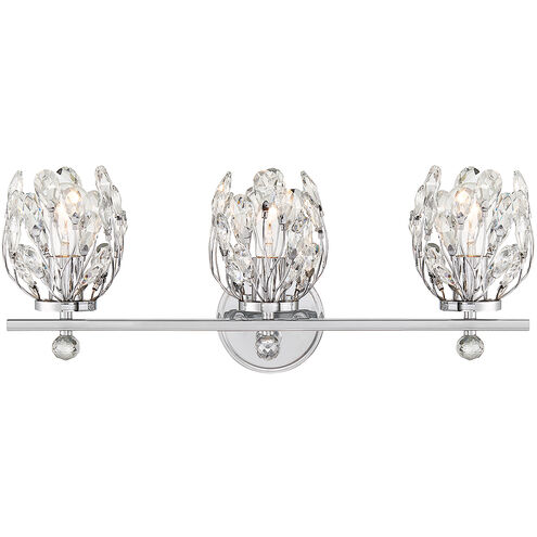 Moreno 3 Light 23.5 inch Polished Chrome Bathroom Vanity Light Wall Light