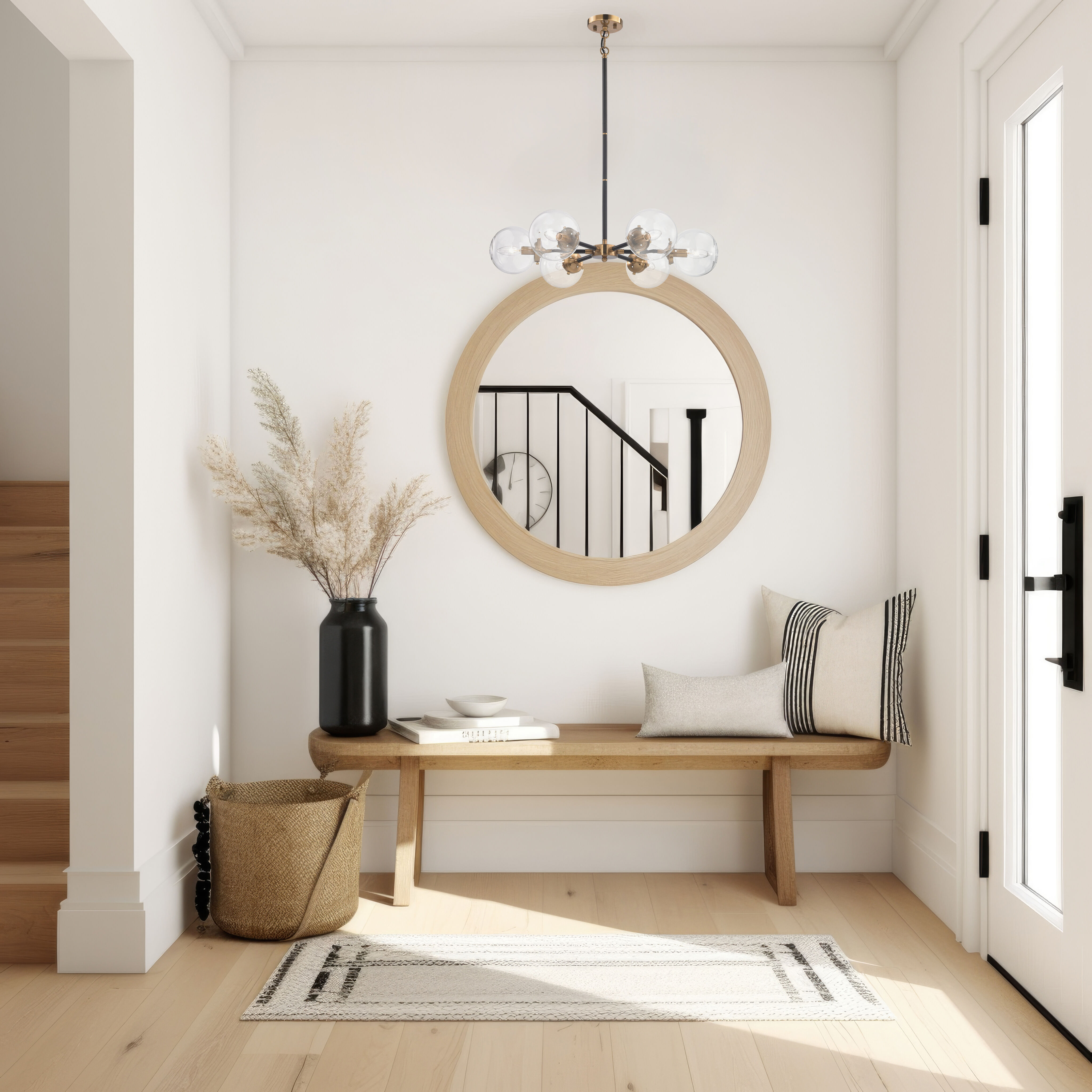 Boudreaux 6 Light 28 inch Antique Gold with Matte Black Chandelier Ceiling Light