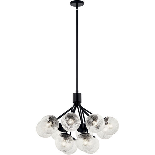 Silvarious 12 Light Black Chandelier/Semi Flush Ceiling Light