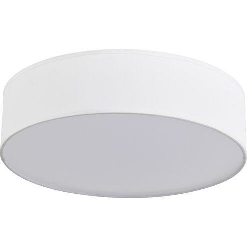 Brentwood LED 15 inch White Fabric Flush Mount Ceiling Light