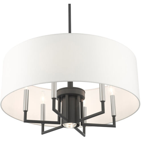 Meridian 7 Light 24 inch Scandinavian Gray Pendant Chandelier Ceiling Light