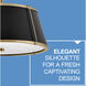 Clarke 2 Light 15 inch Warm Brass with Black Indoor Semi-Flush Mount Ceiling Light