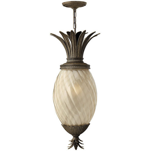 Plantation 1 Light 12.5 inch Pearl Bronze Outdoor Hanging Lantern