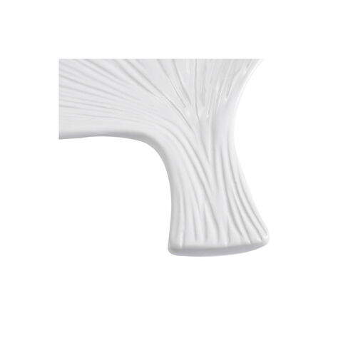 Ginko Leaf Matte White Decorative Plate