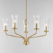 Camelot 5 Light 28.25 inch Natural Aged Brass Chandelier Ceiling Light