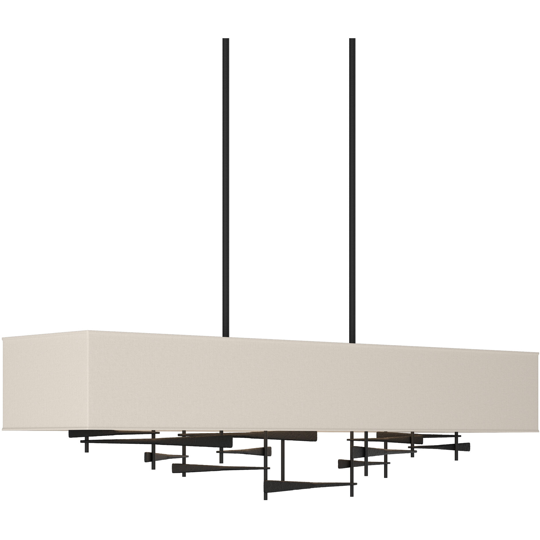 Cavaletti 4 Light 42 inch Black Pendant Ceiling Light in Flax