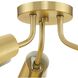 Cornett LED 24 inch Brushed Gold Semi-Flush Mount Ceiling Light