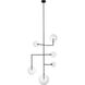 AERIN Linnea LED 26 inch Modern Iron Entry Chandelier Ceiling Light in Clear Glass