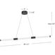 Akari LED 49.5 inch Black Linear Pendant Ceiling Light