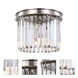 Sydney 3 Light 12 inch Polished nickel Flush Mount Ceiling Light in Clear, Urban Classic