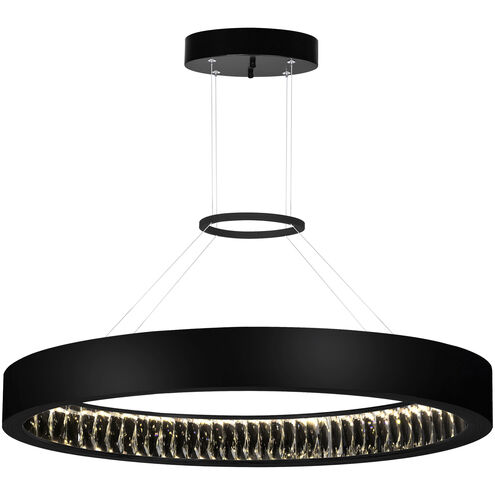 Rosalina LED 32 inch Matte Black Down Chandelier Ceiling Light