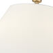 Adorra 3 Light 16 inch Vintage Brass Indoor Semi-Flush Ceiling Light