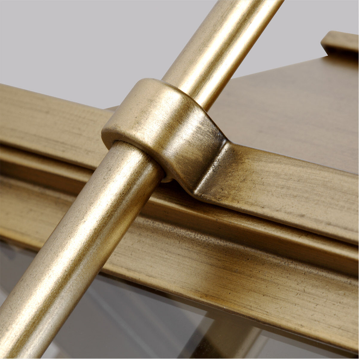 Sean Lavin Wellsworth 3 Light 18.25 inch Painted Distressed Brass Outdoor Wall Lantern