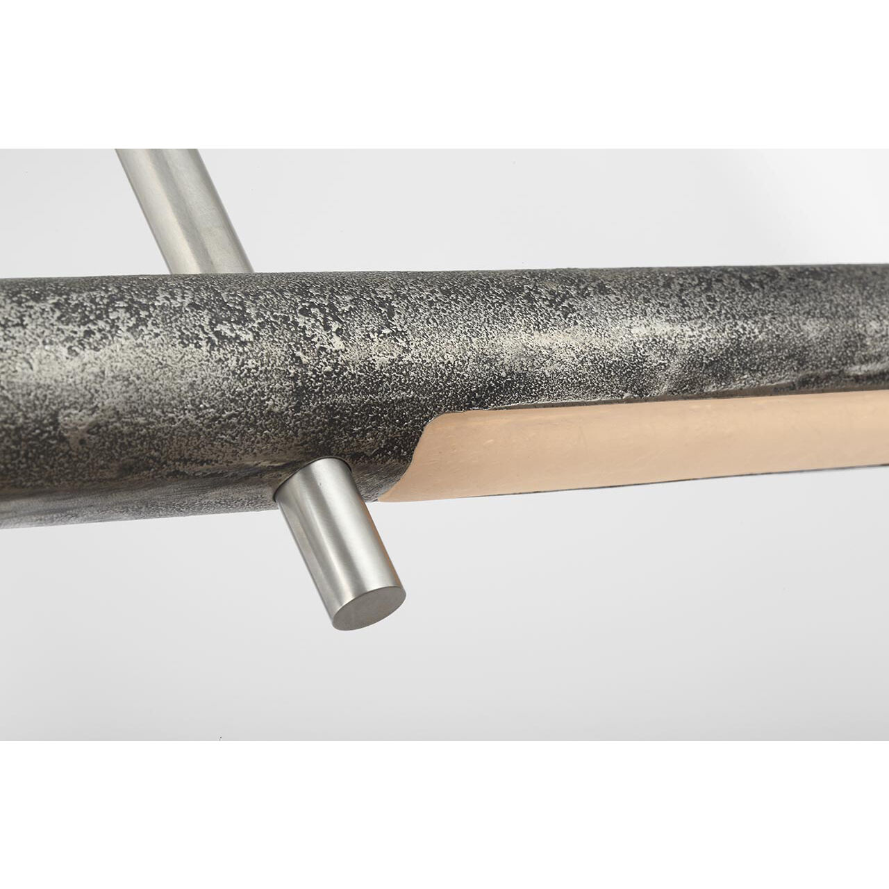 Anne-Marie Barton Stahl Linear Chandelier Ceiling Light in Museum Pewter