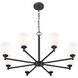 Oren 8 Light 42 inch Matte Black Chandelier Ceiling Light