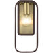 Bergamo 1 Light 7 inch Bronze with Antique Brass Accents ADA ADA Single Sconce Wall Light