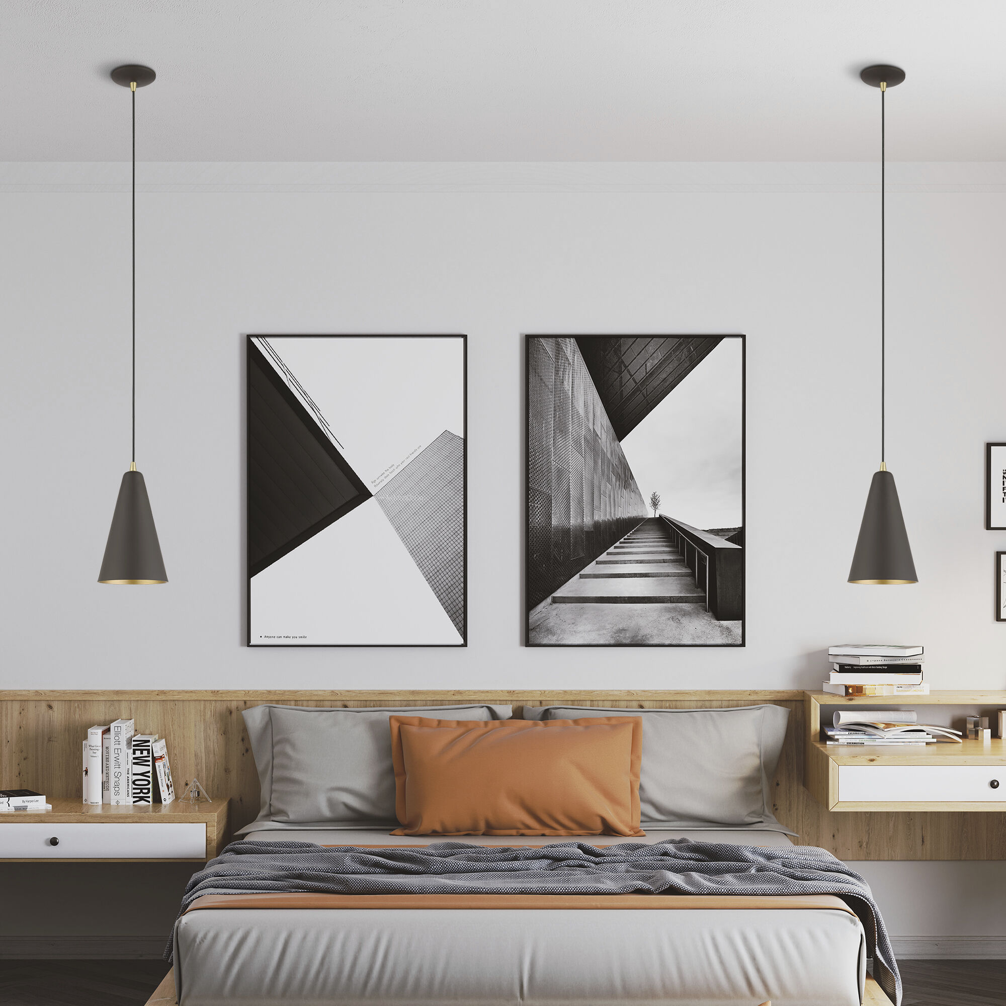 Dulce 1 Light 7.38 inch Bronze with Antique Brass Accents Mini Pendant Ceiling Light