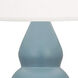 Small Triple Gourd 24 inch 150 watt Matte Steel Blue Accent Lamp Portable Light in Lucite
