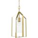 Vertex 1 Light 12 inch Brushed Gold Foyer Light Ceiling Light