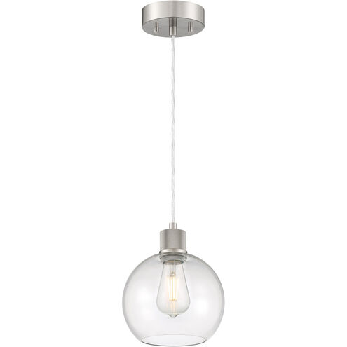 Port Nine LED 8 inch Brushed Steel Pendant Ceiling Light
