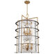 Burford LED 20.5 inch Brass and Black Chandelier Ceiling Light