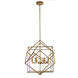 Canada 6 Light 26 inch Gold Chandelier Ceiling Light