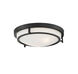 Modern 2 Light 13 inch Matte Black Semi-Flush Ceiling Light