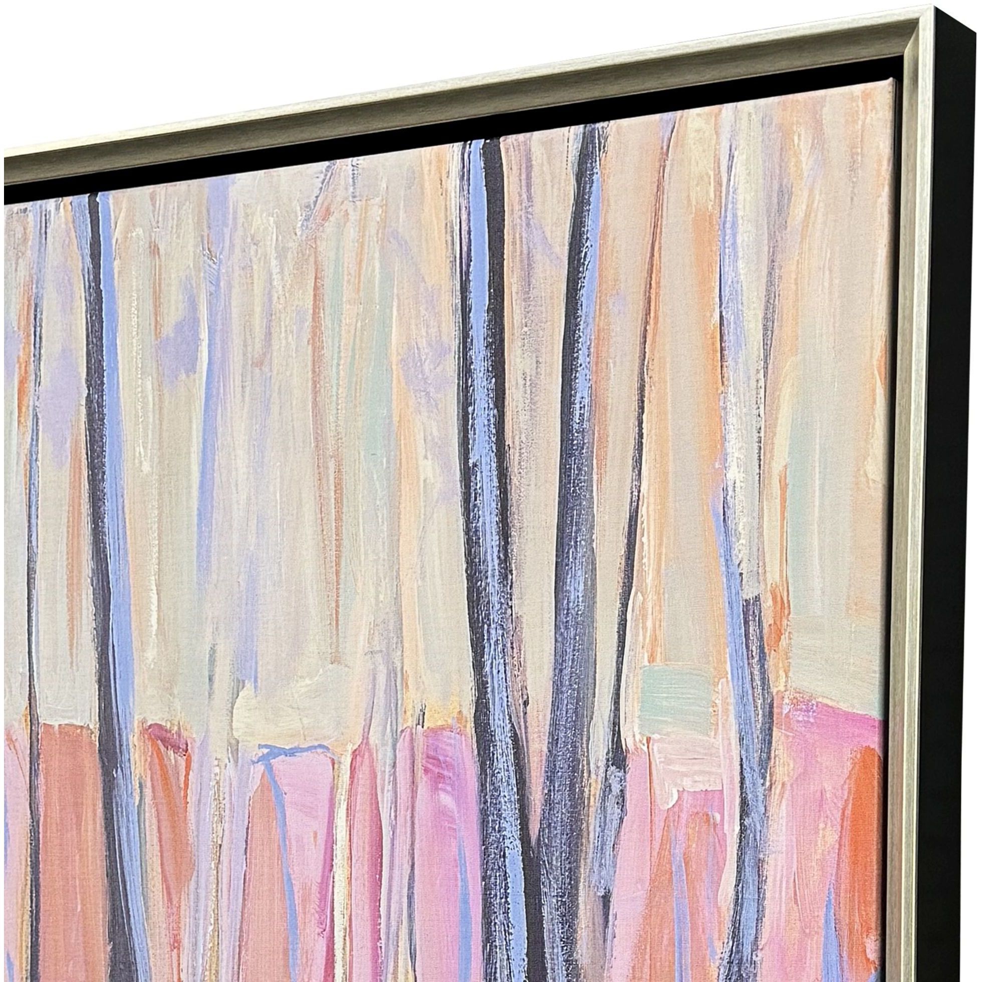 Woodland Reflections Pink and Orange and Red and Blue Canvas