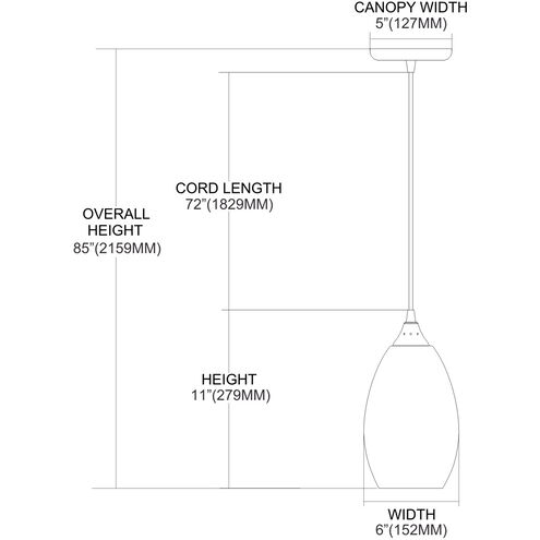 State College LED 6 inch Satin Nickel Multi Pendant Ceiling Light, Configurable