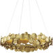Lavengro LED 32 inch Contemporary Gold Leaf Chandelier Ceiling Light