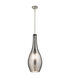 Everly 1 Light 11 inch Brushed Nickel Pendant Ceiling Light in Mercury
