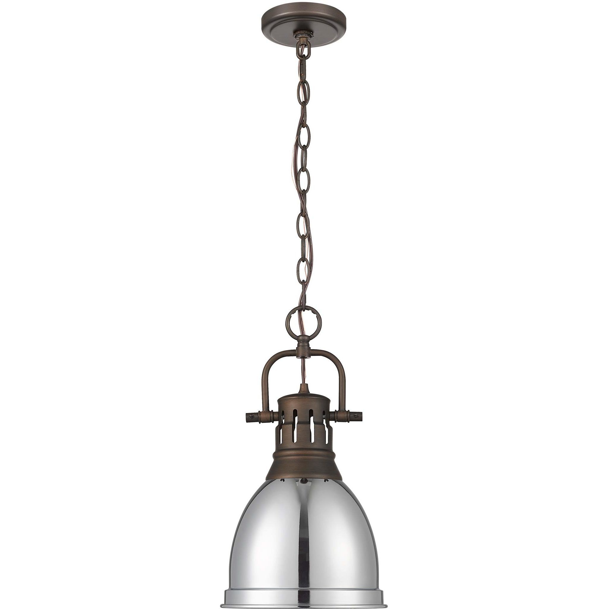 Yep Duncan 1 Light 8.88 inch Rubbed Bronze Pendant Ceiling Light in Chrome, Small