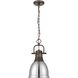 Yep Duncan 1 Light 8.88 inch Rubbed Bronze Pendant Ceiling Light in Chrome, Small