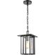 Radnor 1 Light 8 inch Matte Black Outdoor Pendant