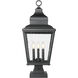 Raphael 3 Light 29.25 inch Sand Black Outdoor Pier Mounted Fixture