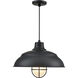 R-Series 1 Light 17 inch Satin Black Outdoor Pendant