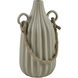 Harding 11.75 X 6.5 inch Vase in Matte Sage with Natural