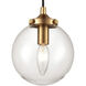 Boudreaux 1 Light 6 inch Antique Gold with Matte Black Mini Pendant Ceiling Light