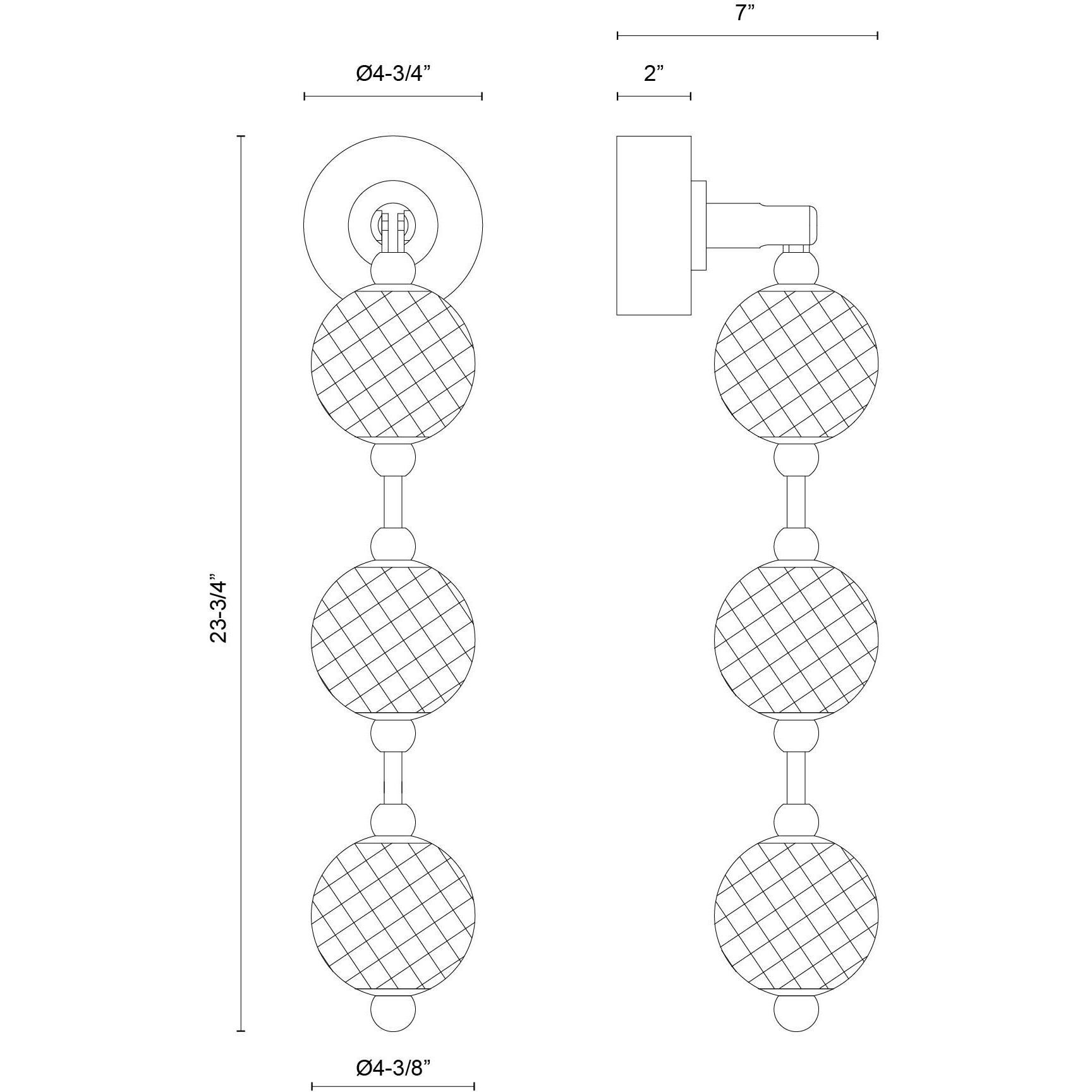 Marni Wall/Vanity Light Wall Light in Polished Nickel