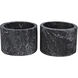 Syma 6 X 4 inch Decorative Candle Holder in Black, Set of 2