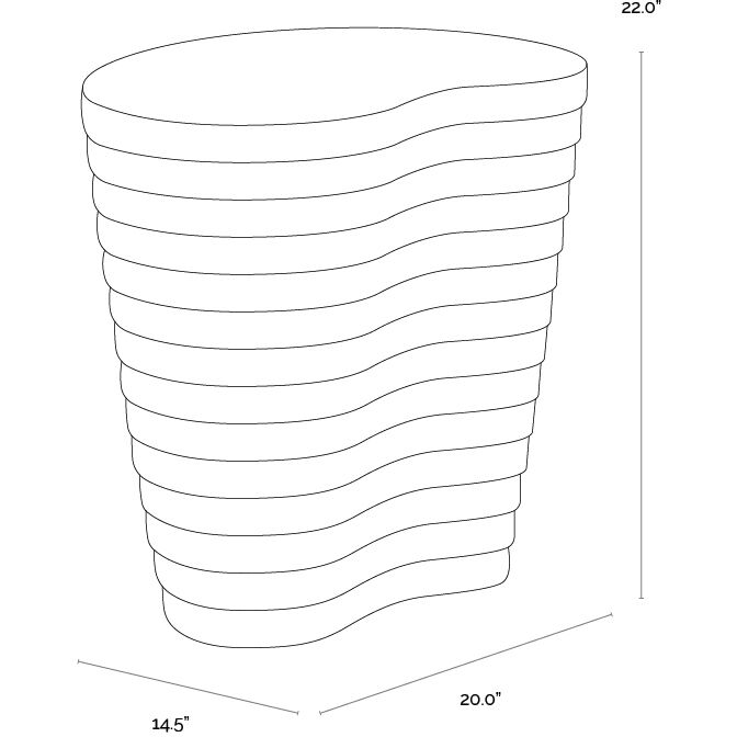 Mojave 22 X 20 inch Black Outdoor End Table