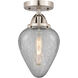 Nouveau 2 Geneseo LED 7 inch Brushed Satin Nickel Semi-Flush Mount Ceiling Light