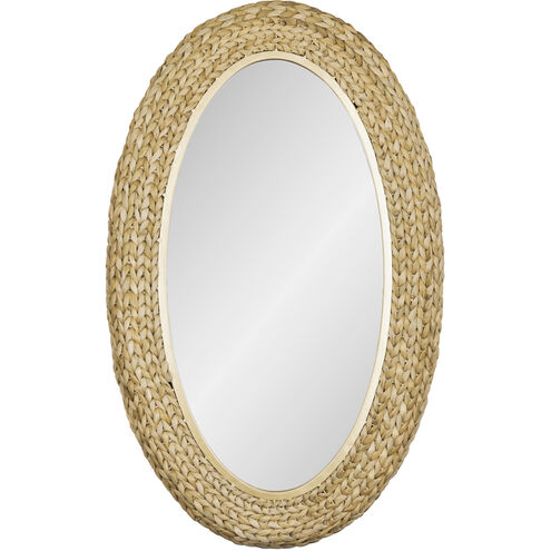 Athena 40.25 X 24.25 inch French Gold with Natural Seagrass Wall Mirror